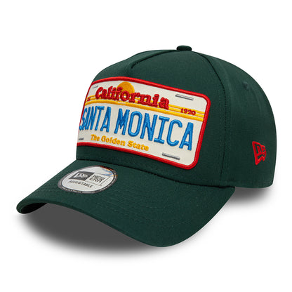 New Era A-Frame Santa Monica Snapback Cap - License Plate - Dunkelgrün