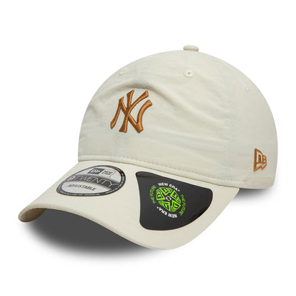 New Era 9TWENTY New York Yankees Baseball Cap - MLB Recycled - Steingrau-Dunkler Sand