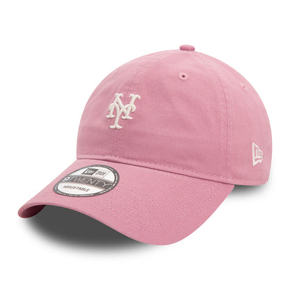 New Era 9TWENTY New York Mets Baseball Cap - MLB Mini Washed - Dunkelrosa