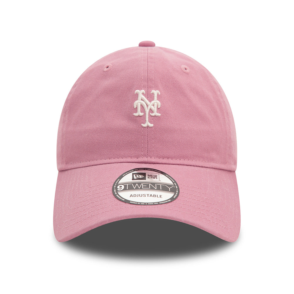 New Era 9TWENTY New York Mets Baseball Cap - MLB Mini Washed - Dunkelrosa