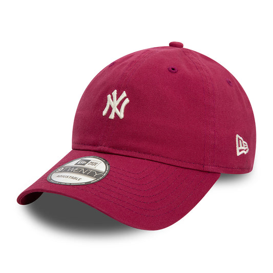 New Era 9TWENTY New York Yankees Baseball Cap - MLB Mini Washed - Kirschrot