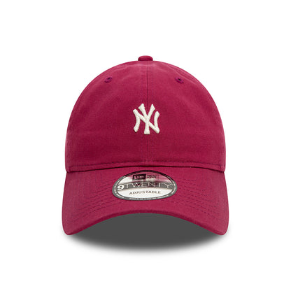 New Era 9TWENTY New York Yankees Baseball Cap - MLB Mini Washed - Kirschrot