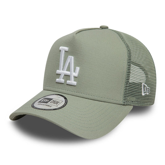 New Era A-Frame L.A. Dodgers Trucker Cap - MLB League Essential II - Salbeigrün-Weiß