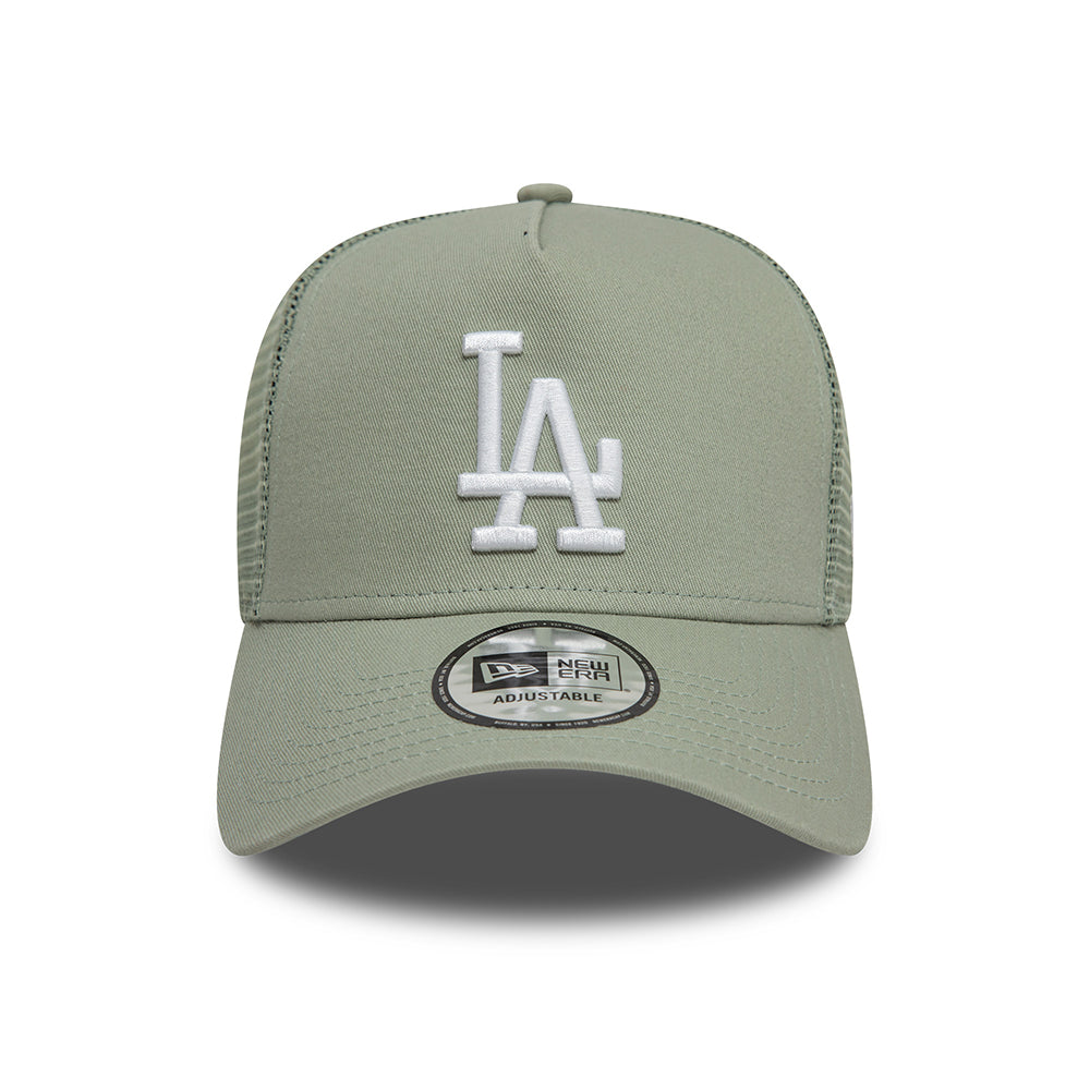 New Era A-Frame L.A. Dodgers Trucker Cap - MLB League Essential II - Salbeigrün-Weiß