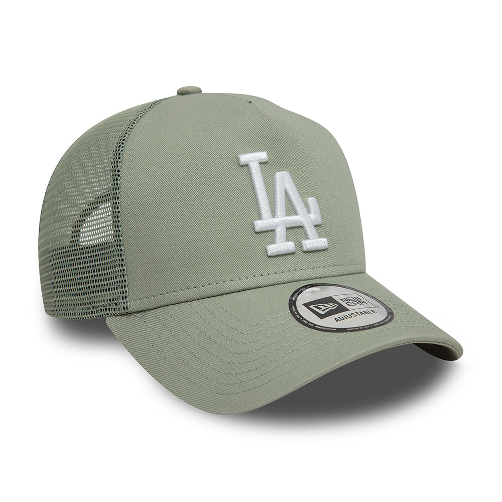 New Era A-Frame L.A. Dodgers Trucker Cap - MLB League Essential II - Salbeigrün-Weiß