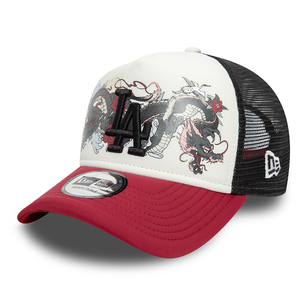 New Era A-Frame L.A. Dodgers Trucker Cap - MLB Graphic - Weiß-Tiefrot-Schwarz