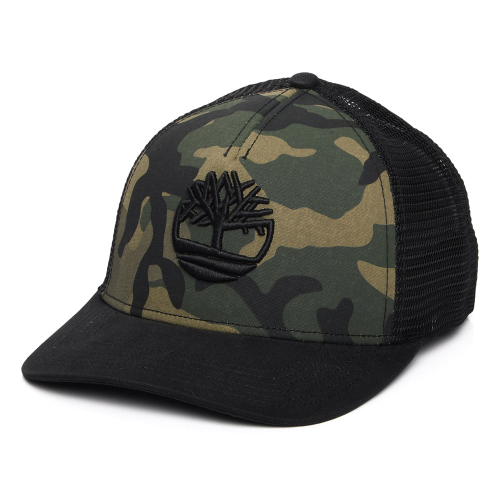 Timberland Camo Print Trucker Cap - Schwarz-Tarnfarben