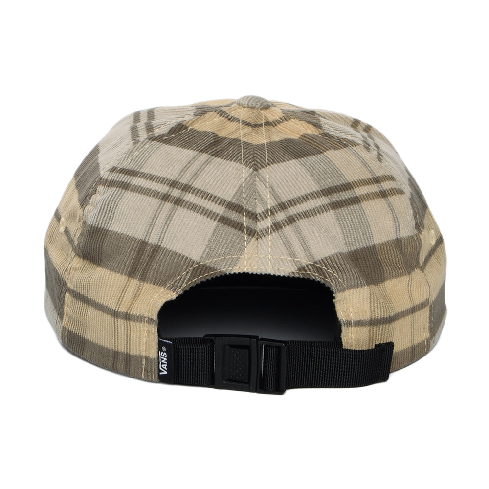 Vans Salton II Kord Baseball Cap mit Schottenkaro - Steingrau