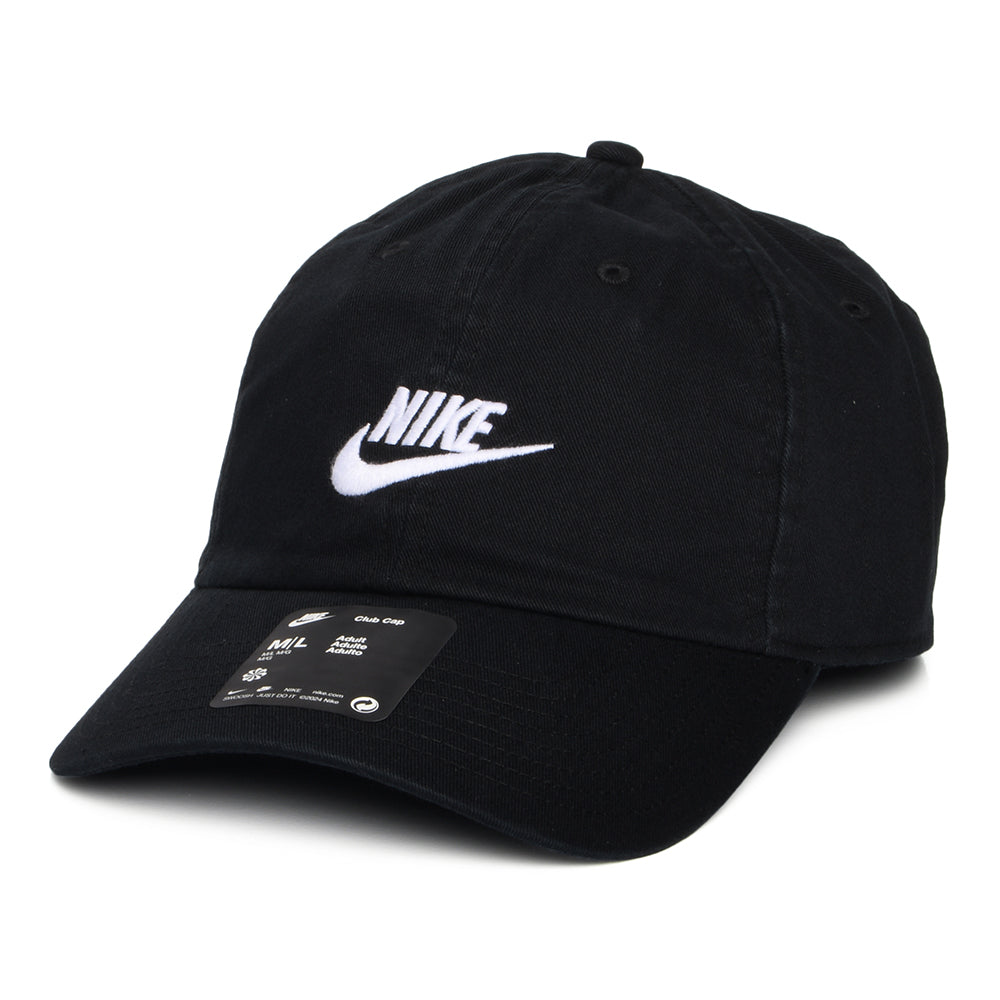 Nike Golf Unstrukturierte Washed Baseball Cap aus Baumwolle - Schwarz-Weiß