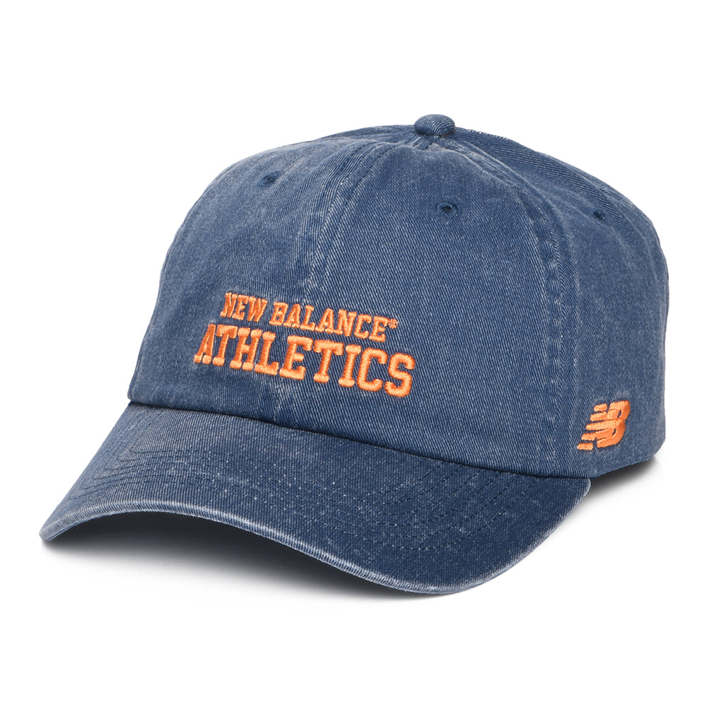 New Balance NB Athletics Baseball Cap aus gewaschenem Baumwolltwill - Marineblau