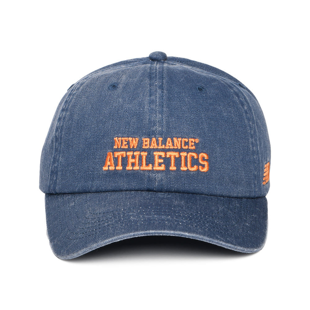 New Balance NB Athletics Baseball Cap aus gewaschenem Baumwolltwill - Marineblau