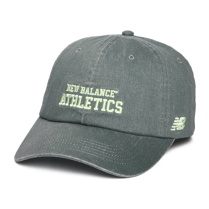 New Balance NB Athletics Baseball Cap aus gewaschenem Baumwolltwill - Dunkelgrün
