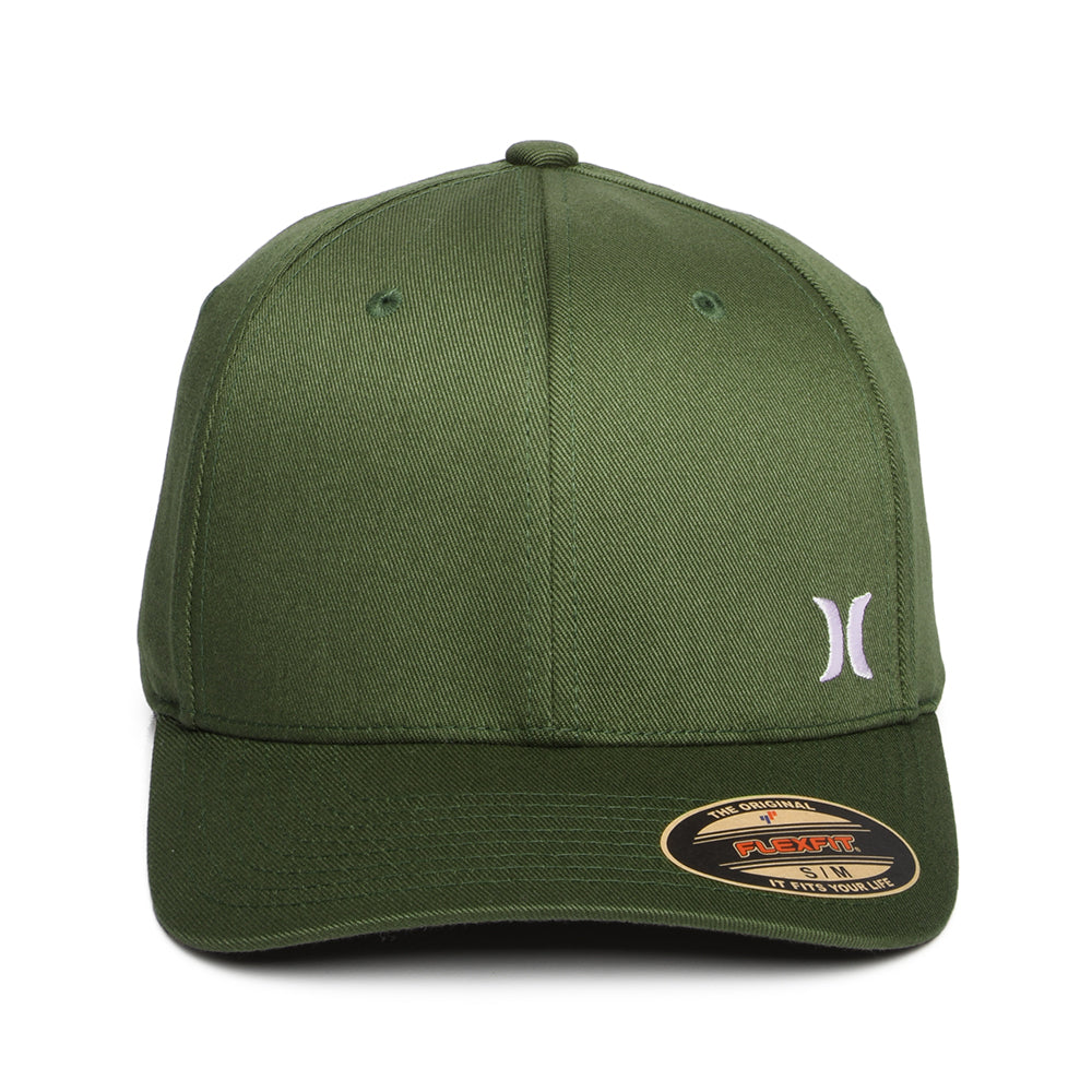 Hurley Micro Icon Flexfit Baseball Cap - Olivgrün