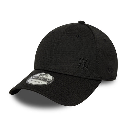 New Era 9FORTY New York Yankees Baseball Cap - MLB Flawless Mesh - Schwarz auf Schwarz