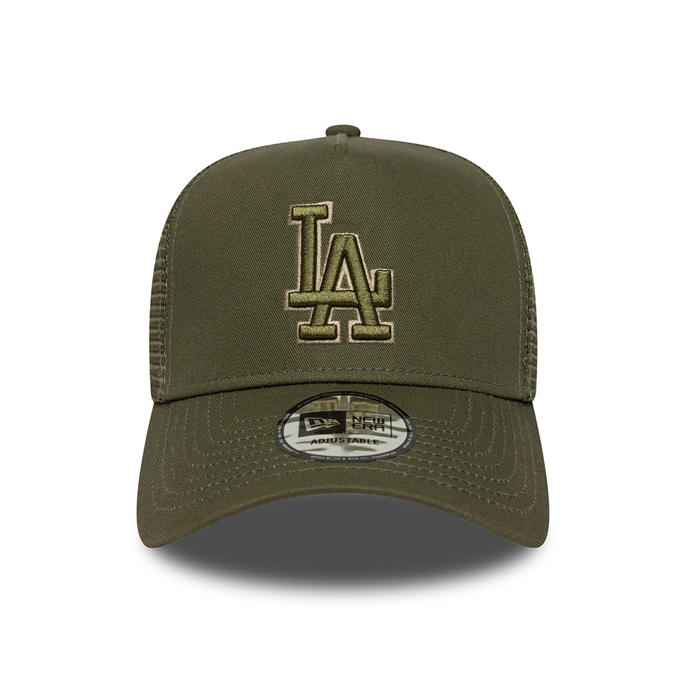 New Era A-Frame L.A. Dodgers Trucker Cap - MLB Outline - Olivgrün