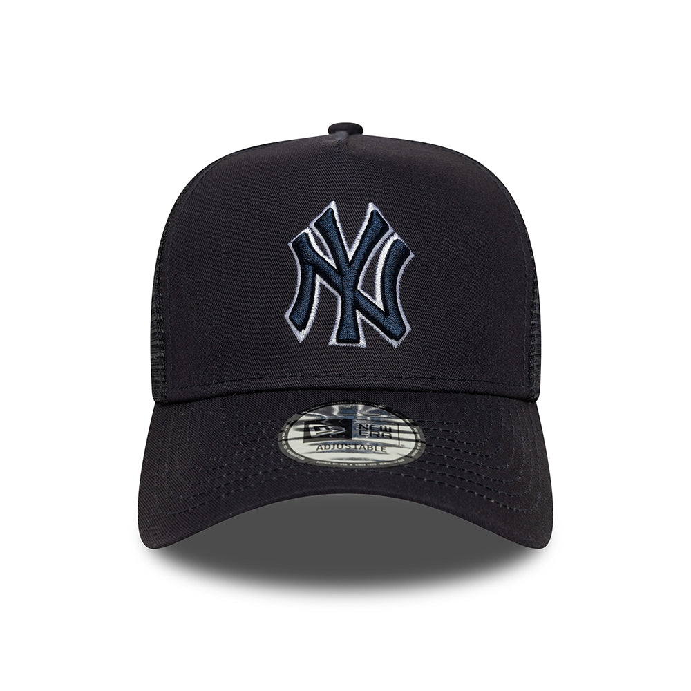 New Era A-Frame New York Yankees Trucker Cap - MLB Outline - Marineblau
