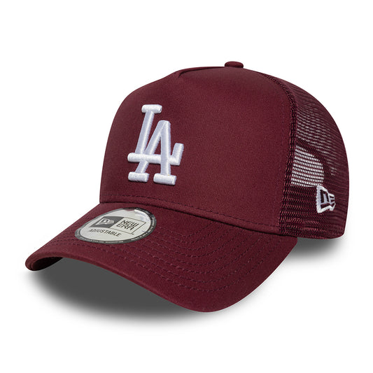 New Era A-Frame L.A. Dodgers Trucker Cap - MLB League Essential II - Burgunderrot-Weiß