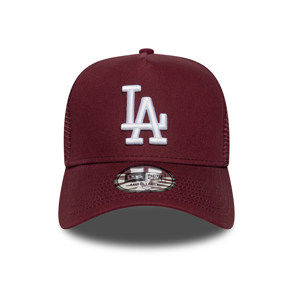 New Era A-Frame L.A. Dodgers Trucker Cap - MLB League Essential II - Burgunderrot-Weiß