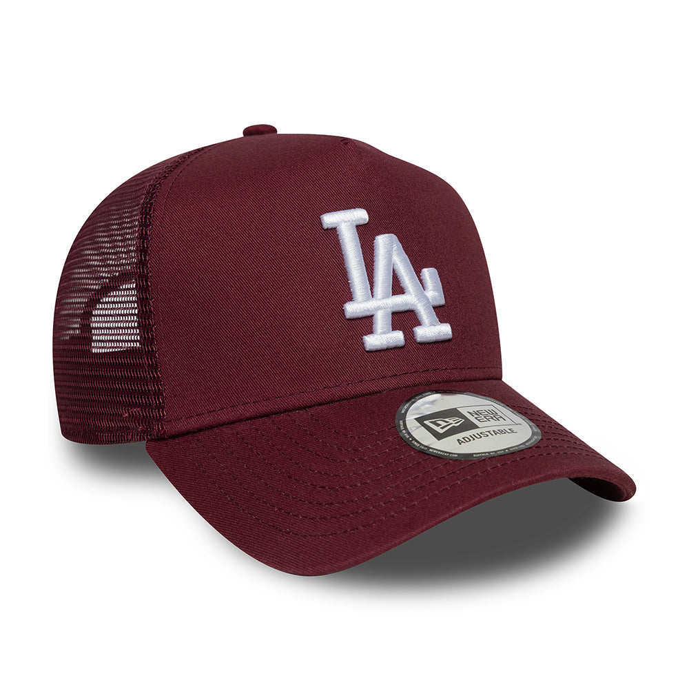New Era A-Frame L.A. Dodgers Trucker Cap - MLB League Essential II - Burgunderrot-Weiß