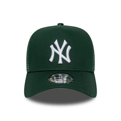 New Era A-Frame New York Yankees Trucker Cap - MLB League Essential II - Dunkelgrün-Weiß