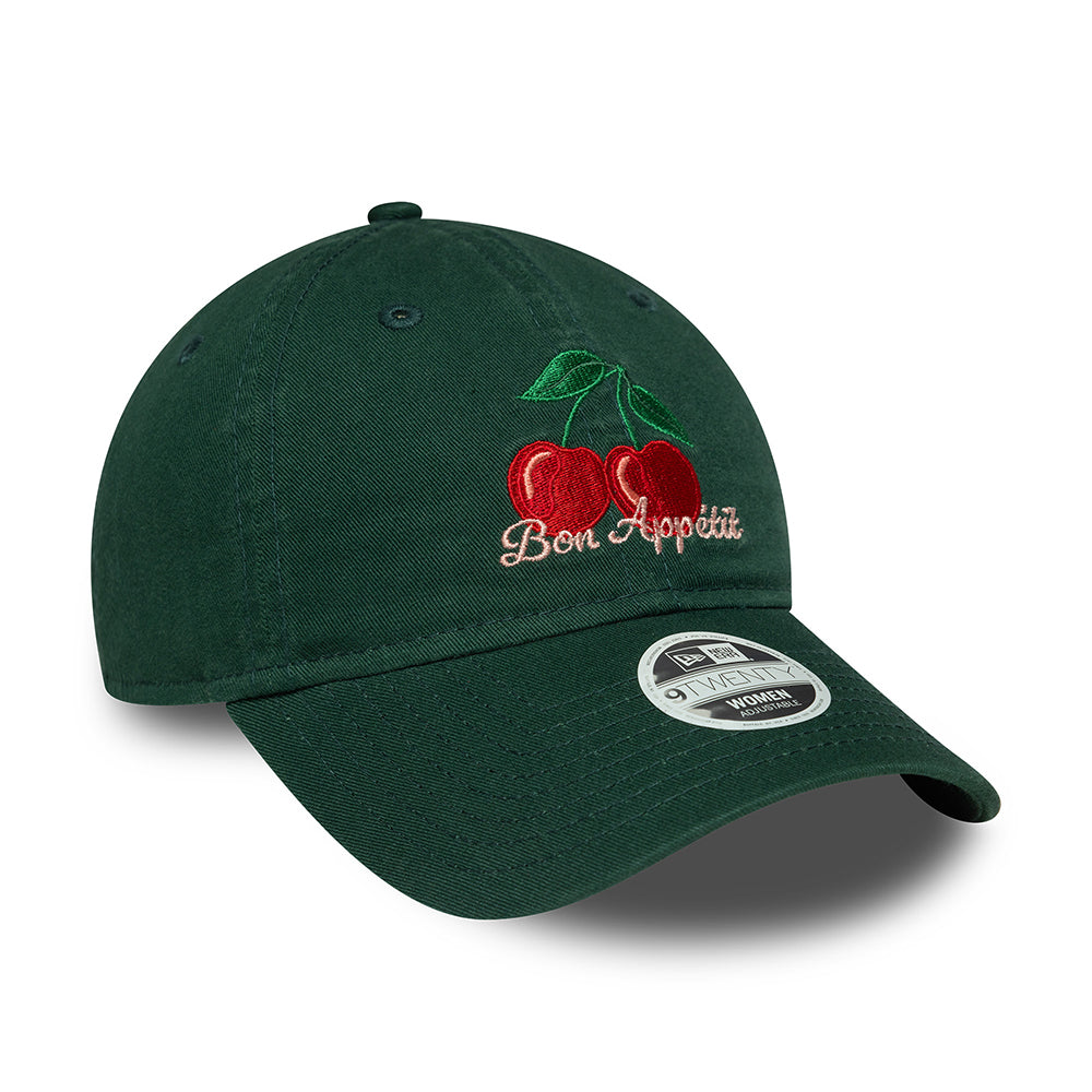 New Era Damen 9TWENTY Bon Appetit Baseball Cap - NE Phrase - Dunkelgrün