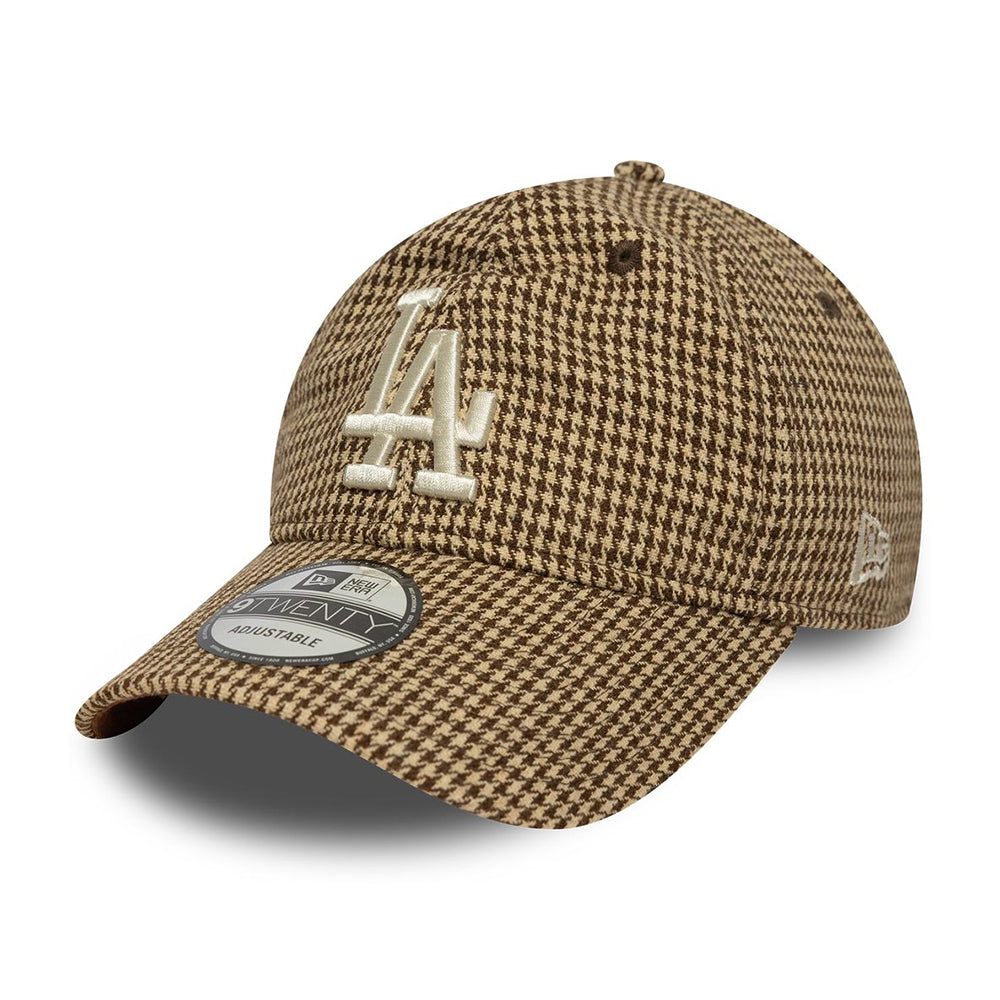 New Era 9TWENTY L.A. Dodgers Baseball Cap - MLB Hountstooth - Beige-Braun