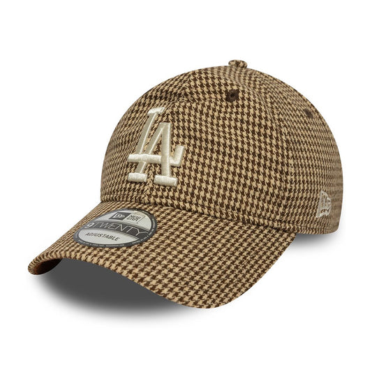 New Era 9TWENTY L.A. Dodgers Baseball Cap - MLB Hountstooth - Beige-Braun