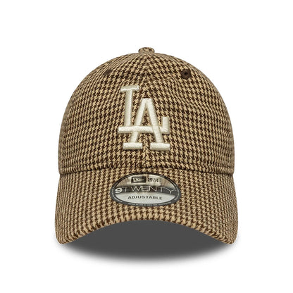 New Era 9TWENTY L.A. Dodgers Baseball Cap - MLB Hountstooth - Beige-Braun