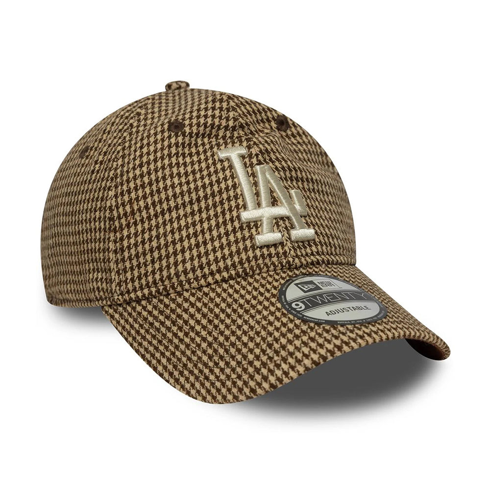 New Era 9TWENTY L.A. Dodgers Baseball Cap - MLB Hountstooth - Beige-Braun