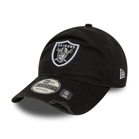 New Era Unisex 9TWENTY Las Vegas Raiders Baseball Cap - NFL Washed - Schwarz