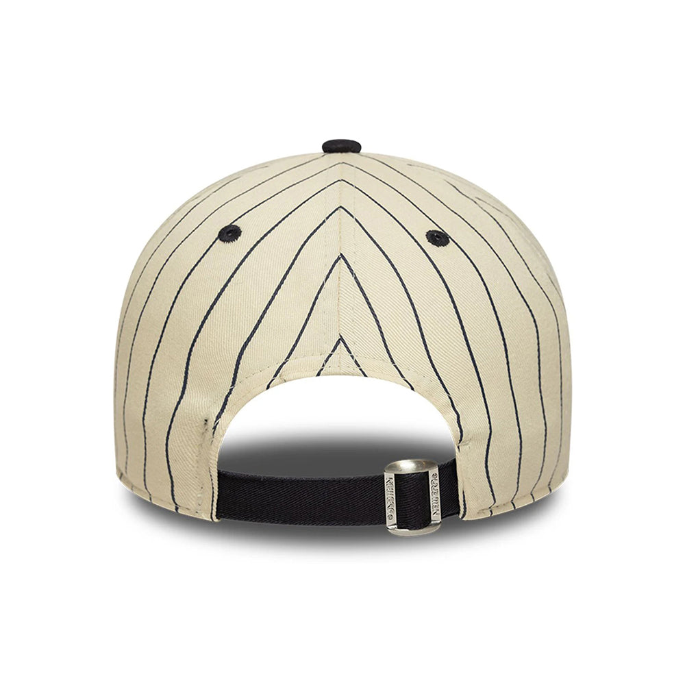 New Era 9TWENTY New York Yankees Baseball Cap - MLB Pinstripe - Cremefarben-Marineblau
