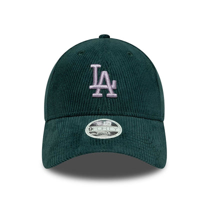 New Era Damen 9FORTY L.A. Dodgers Baseball Cap - MLB Cord - Dunkelgrün-Lavendel