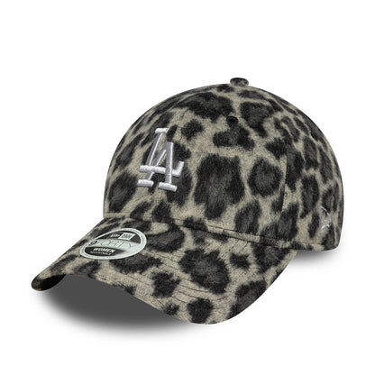 New Era Damen 9FORTY L.A. Dodgers Baseball Cap - MLB Cosy Animal - Graues Leopardenmuster
