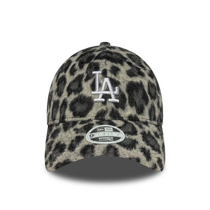 New Era Damen 9FORTY L.A. Dodgers Baseball Cap - MLB Cosy Animal - Graues Leopardenmuster