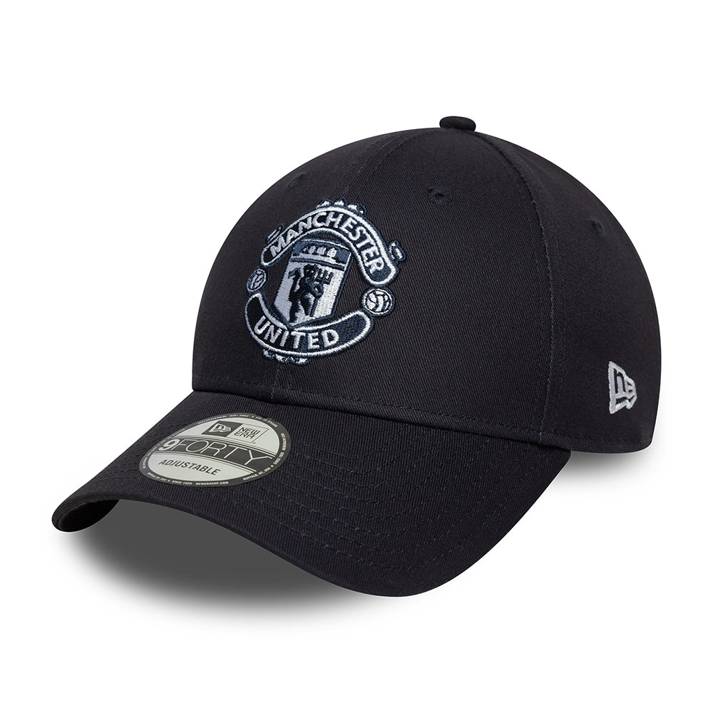 New Era 9FORTY Manchester United FC Baseball Cap - Seasonal - Marineblau auf Marineblau