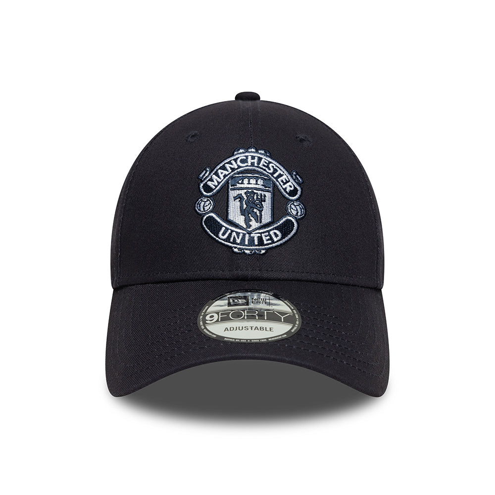 New Era 9FORTY Manchester United FC Baseball Cap - Seasonal - Marineblau auf Marineblau