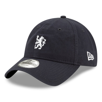 New Era 9TWENTY Chelsea FC Baseball Cap - Embroidered Lion Crest - Marineblau-Weiß