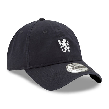 New Era 9TWENTY Chelsea FC Baseball Cap - Embroidered Lion Crest - Marineblau-Weiß