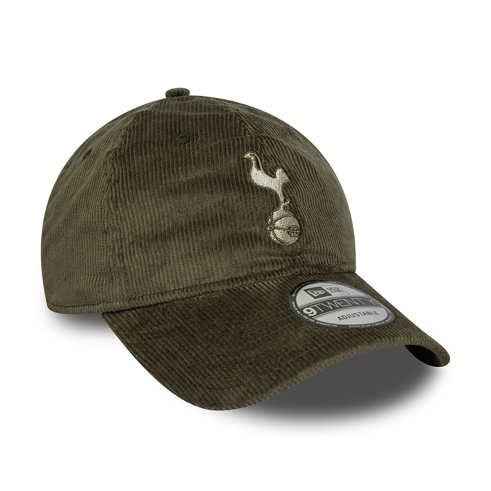 New Era 9TWENTY Tottenham Hotspur FC Baseball Cap - Cord - Olivgrün
