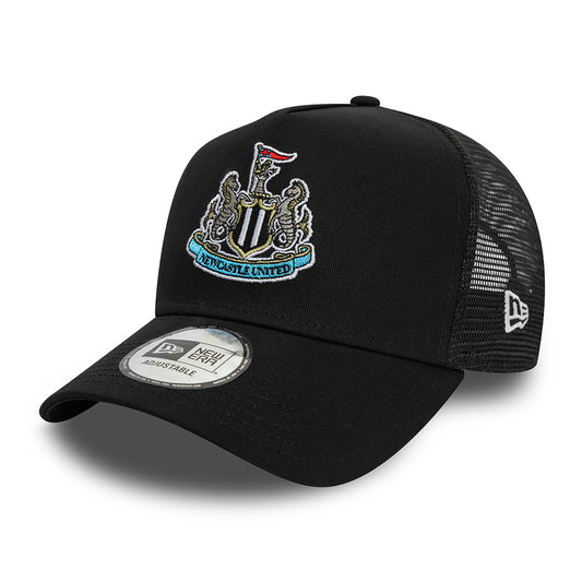 New Era A-Frame Newcastle United FC Trucker Cap - Premier League Core - Schwarz