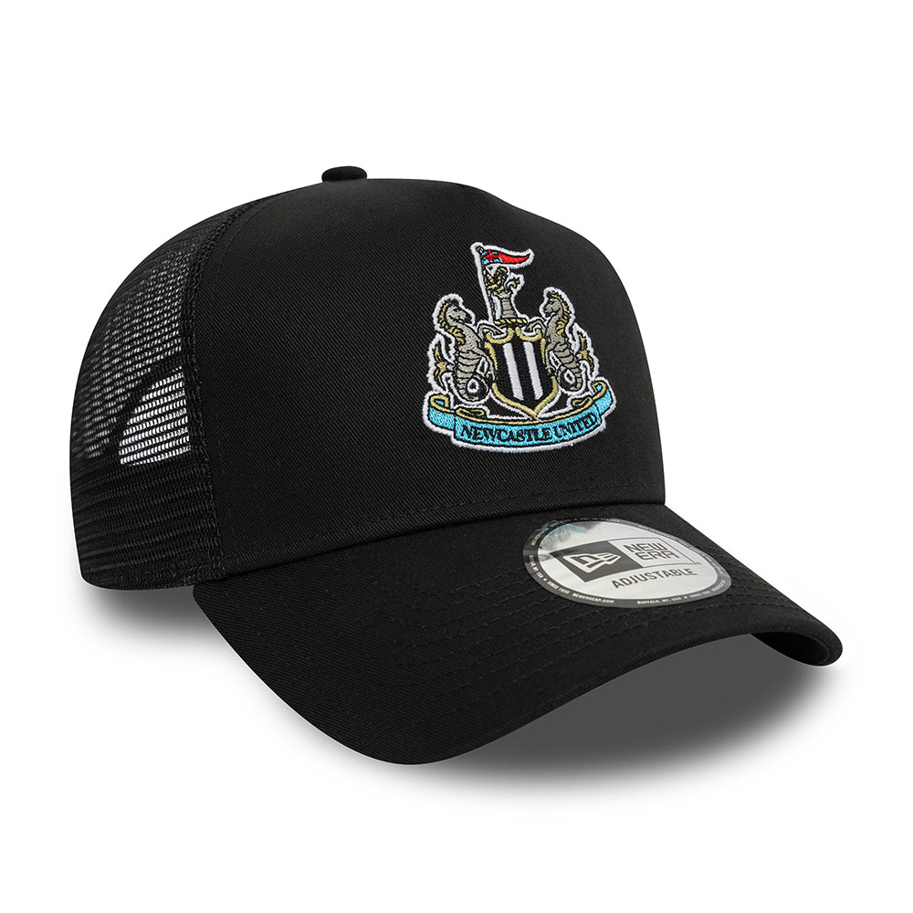 New Era A-Frame Newcastle United FC Trucker Cap - Premier League Core - Schwarz