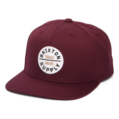 Brixton Oath III Snapback Cap - Portwein