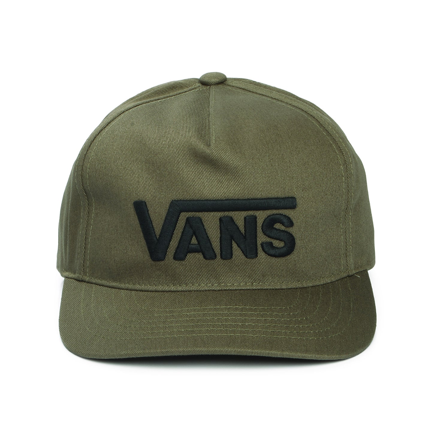Vans Drop V Log Curved Brim Snapback Cap - Olivgrün-Schwarz