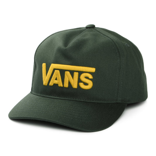 Vans Drop V Log Curved Brim Snapback Cap - Dunkles Moos-Gelb