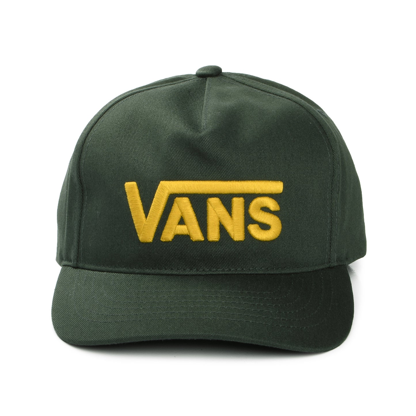 Vans Drop V Log Curved Brim Snapback Cap - Dunkles Moos-Gelb