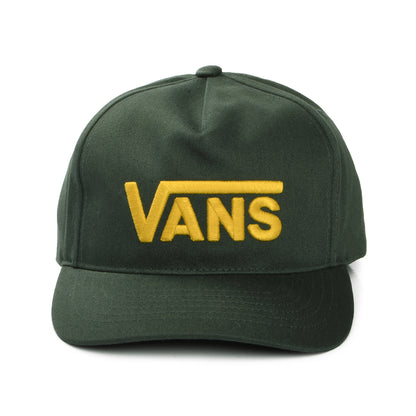 Vans Drop V Log Curved Brim Snapback Cap - Dunkles Moos-Gelb
