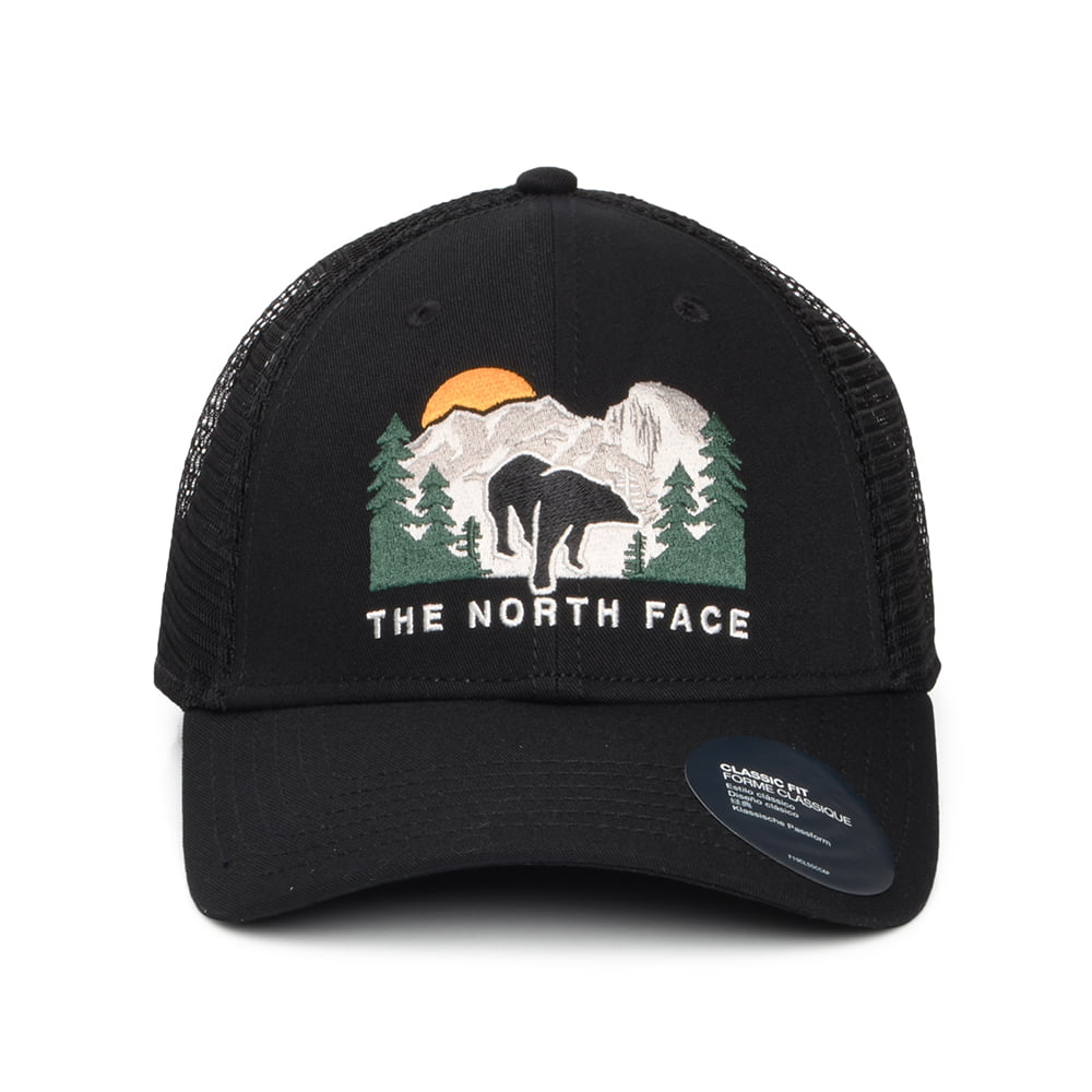The North Face Embroidered Mudder Recycled Trucker Cap - Schwarz