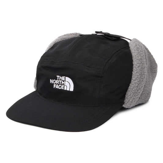 The North Face Yumiori Wasserabweisender 5 Paneelen Cap mit Ohrenklappen - Schwarz-Grau