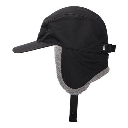 The North Face Yumiori Wasserabweisender 5 Paneelen Cap mit Ohrenklappen - Schwarz-Grau