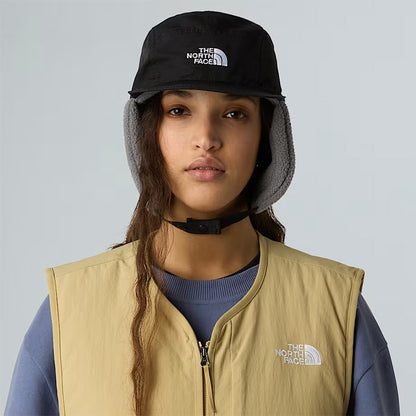 The North Face Yumiori Wasserabweisender 5 Paneelen Cap mit Ohrenklappen - Schwarz-Grau
